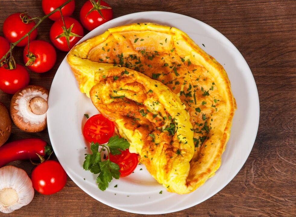 omelet with tomato egg diet dish