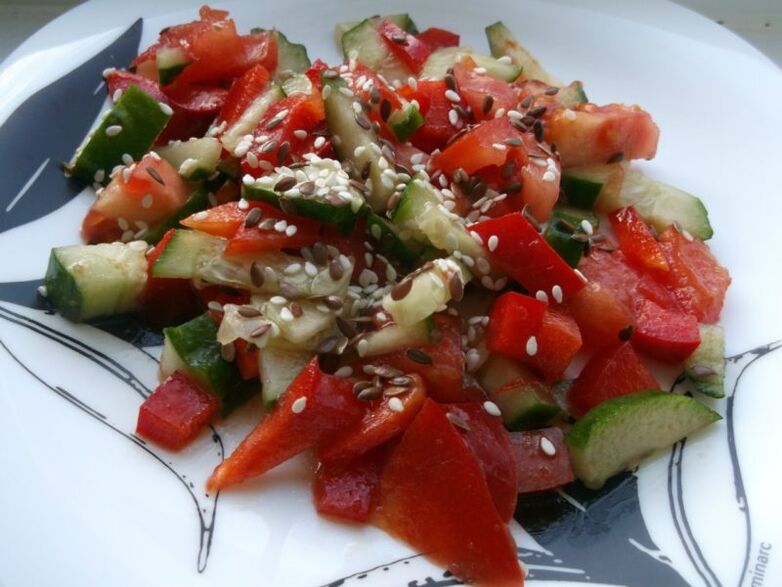 Flax salad for weight loss