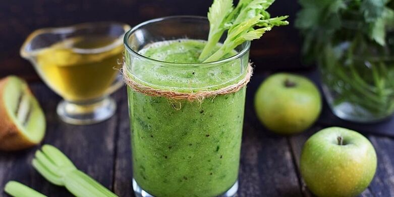Green slimming cocktail