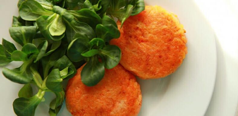Carrot cutlet with herbs for high cholesterol
