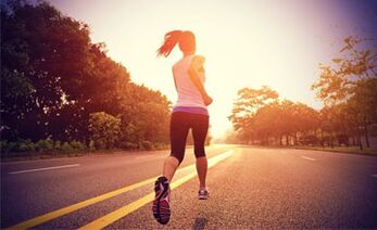 Cardio exercise, such as jogging, helps burn leg fat. 
